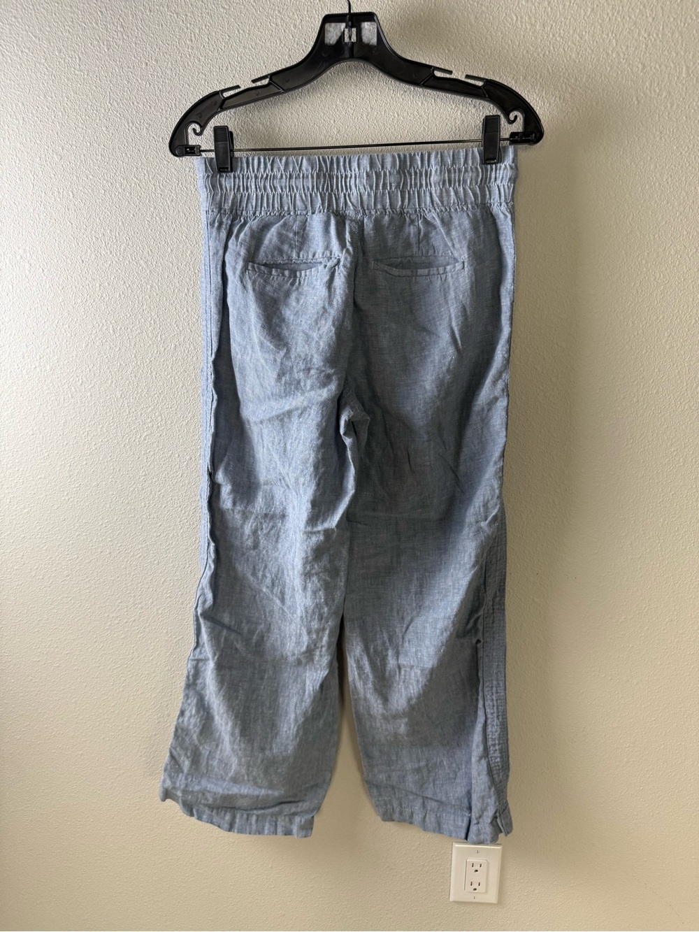 Athleta Cabo Linen Wide Leg Pant Chambray Blue Athleisure Casual Women’s Size 2 - Picture 8 of 12